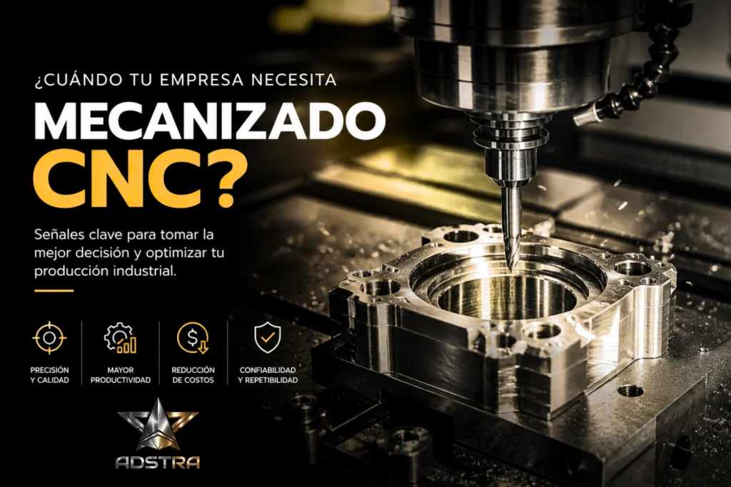 Proceso de mecanizado CNC de precisión en pieza metálica para producción industrial